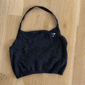 Gymshark Black Cropped Sports Top